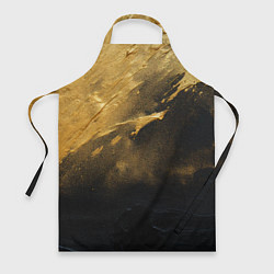 Фартук кулинарный Золотое напыление на черном, цвет: 3D-принт
