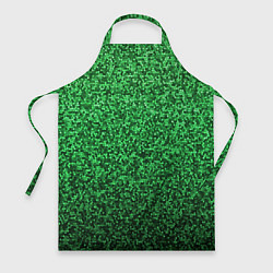 Фартук кулинарный Мелкая мозаика зелёный градиент, цвет: 3D-принт