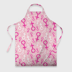 Фартук кулинарный Гендерный женский знак венеры, цвет: 3D-принт