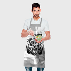 Фартук кулинарный Die Antwoord рок панда на светлом фоне, цвет: 3D-принт — фото 2