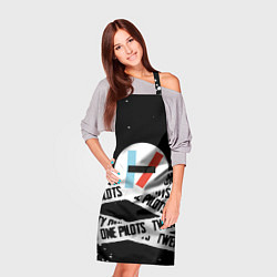Фартук кулинарный Twenty one pilots stripes steel, цвет: 3D-принт — фото 2