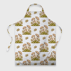 Фартук кулинарный Грибы и веточки, цвет: 3D-принт