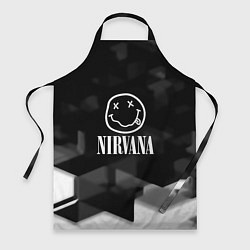 Фартук кулинарный Nirvana текстура рок, цвет: 3D-принт
