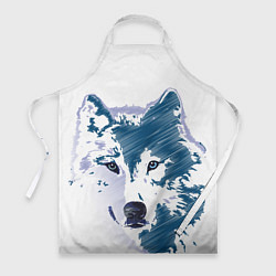 Фартук кулинарный Волк темно-синий, цвет: 3D-принт