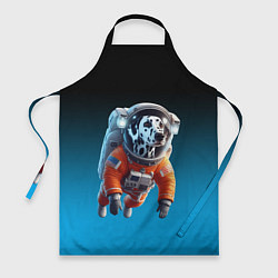 Фартук кулинарный Далматинец космонавт в открытом космосе, цвет: 3D-принт
