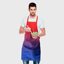 Фартук кулинарный Красный и синий градиент, цвет: 3D-принт — фото 2
