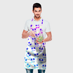 Фартук кулинарный Marshmello pattern neon, цвет: 3D-принт — фото 2
