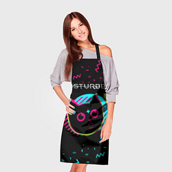 Фартук кулинарный Disturbed - rock star cat, цвет: 3D-принт — фото 2