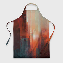 Фартук кулинарный Размытый город на закате, цвет: 3D-принт