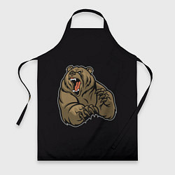 Фартук кулинарный Бурый медведь злится, цвет: 3D-принт