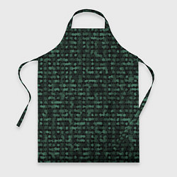 Фартук кулинарный Мозаика тёмно-зелёный, цвет: 3D-принт