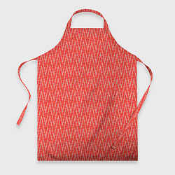 Фартук кулинарный Светлый красный треугольные полосы, цвет: 3D-принт