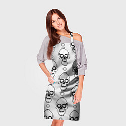 Фартук кулинарный Череп и круг, цвет: 3D-принт — фото 2