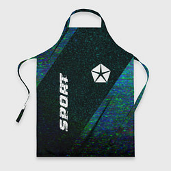 Фартук кулинарный Jeep sport glitch blue, цвет: 3D-принт