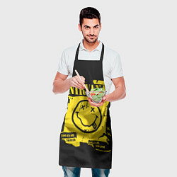 Фартук кулинарный Nirvana - смайлик, цвет: 3D-принт — фото 2