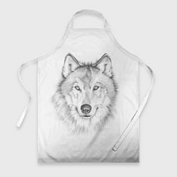 Фартук кулинарный Нарисованный волк зубами щёлк, цвет: 3D-принт