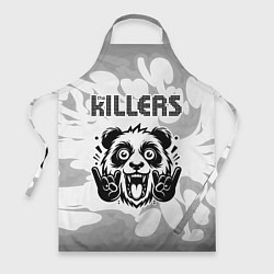 Фартук кулинарный The Killers рок панда на светлом фоне, цвет: 3D-принт
