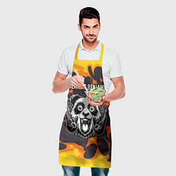 Фартук кулинарный Breaking Benjamin рок панда и огонь, цвет: 3D-принт — фото 2