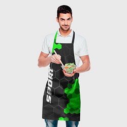Фартук кулинарный Exeed green sport hexagon, цвет: 3D-принт — фото 2