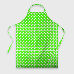 Фартук Зелёные лепестки шестиугольники