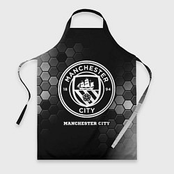 Фартук кулинарный Manchester City sport на темном фоне, цвет: 3D-принт