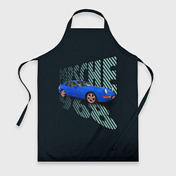 Фартук кулинарный Немецкая спортивная машина Porsche 968, цвет: 3D-принт