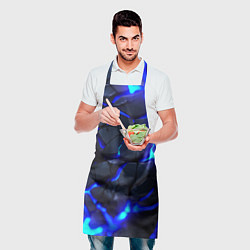 Фартук кулинарный Синее ледяное свечение, цвет: 3D-принт — фото 2