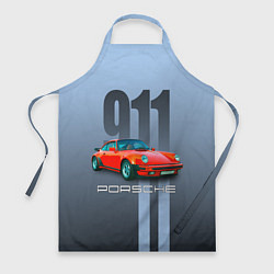 Фартук кулинарный Винтажный автомобиль Porsche 911 Carrera, цвет: 3D-принт