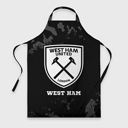 Фартук кулинарный West Ham sport на темном фоне, цвет: 3D-принт