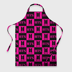 Фартук BTS pattern pink logo