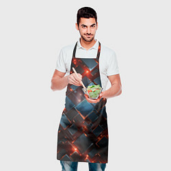 Фартук кулинарный Абстрактные квадратики и свет, цвет: 3D-принт — фото 2