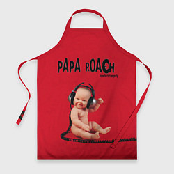 Фартук кулинарный Papa Roach - baby with headphones, цвет: 3D-принт
