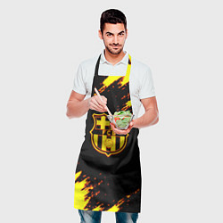 Фартук кулинарный Barcelona огненные краски лого, цвет: 3D-принт — фото 2