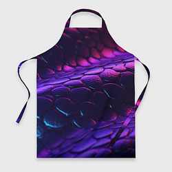Фартук кулинарный Фиолетовая абстрактная текстура неоновая, цвет: 3D-принт