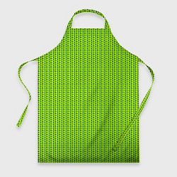 Фартук кулинарный Ярко-зелёный в маленькие чёрные полоски, цвет: 3D-принт