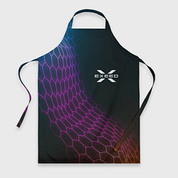 Фартук кулинарный Exeed neon hexagon, цвет: 3D-принт