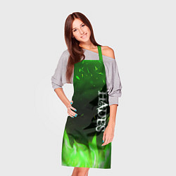 Фартук кулинарный Logo Hades green hell fire, цвет: 3D-принт — фото 2