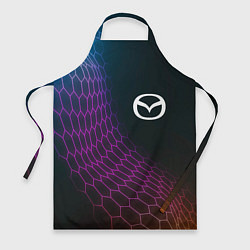 Фартук кулинарный Mazda neon hexagon, цвет: 3D-принт