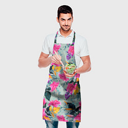 Фартук кулинарный Розовый гибискус, цвет: 3D-принт — фото 2