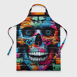 Фартук кулинарный Crazy color skull - graffiti, цвет: 3D-принт