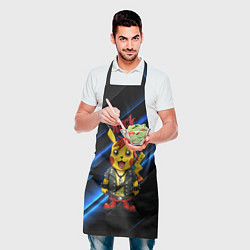 Фартук кулинарный Радостный Пикачу рок звезда, цвет: 3D-принт — фото 2
