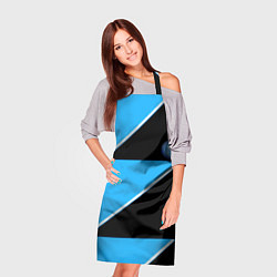 Фартук кулинарный Napoli fc geometry blue, цвет: 3D-принт — фото 2