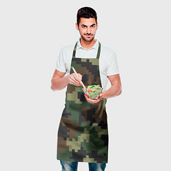 Фартук кулинарный Камуфляж хаки текстура, цвет: 3D-принт — фото 2