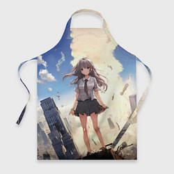 Фартук кулинарный Девушка аниме, цвет: 3D-принт