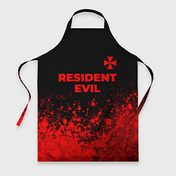 Фартук кулинарный Resident Evil - red gradient посередине, цвет: 3D-принт