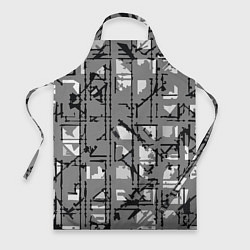 Фартук кулинарный Тёмный серый простая абстракция, цвет: 3D-принт