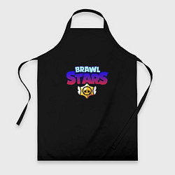 Фартук кулинарный Brawl stars neon logo, цвет: 3D-принт