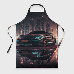 Фартук кулинарный Porshe night city, цвет: 3D-принт