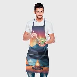 Фартук кулинарный В лесу с палаткой, цвет: 3D-принт — фото 2