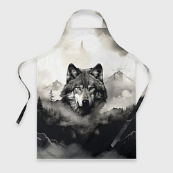 Фартук кулинарный Голова серого волка, цвет: 3D-принт